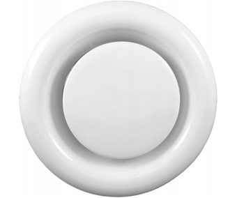 ANEMOSTAT 160 WYWIEWNY wentylacyjny metalowy fi160 mm biały wyciągowy RAMKA