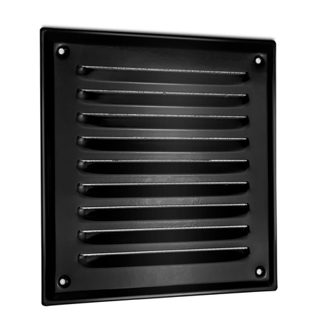KRATKA WENTYLACYJNA ZEWNĘTRZNA 20x20 Kominowa Metalowa Na Komin CZARNA