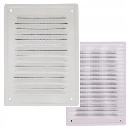 KRATKA WENTYLACYJNA ZEWNĘTRZNA 14x21 Na Komin BIAŁA Kominowa Metalowa