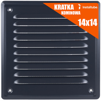 KRATKA WENTYLACYJNA ZEWNĘTRZNA 14x14 Kominowa Metalowa Na Komin GRAFIT