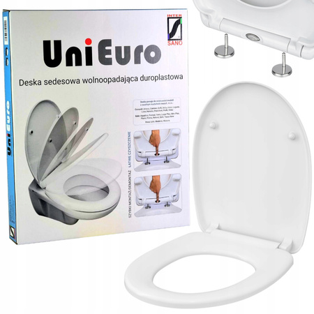 Deska sedesowa WOLNOOPADAJĄCA UNIWERSALNA KLAPA WC Pasuje do Cersanit Koło