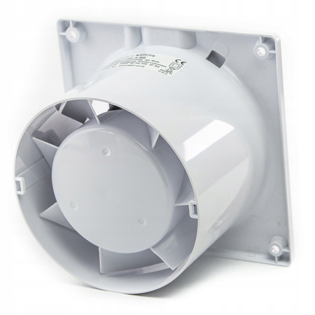 CICHY WENTYLATOR ŁAZIENKOWY 100 SUFITOWY ŚCIENNY 93 m3/h PANEL Biały Połysk 11874595395