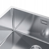 ZLEWOZMYWAK JEDNOKOMOROWY ZLEW KUCHENNY STALOWY 49x44 cm STAL INOX + SYFON