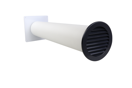 Zestaw wentylacyjny przez ścianę 125mm kratka Nawiewnik Ścienny 