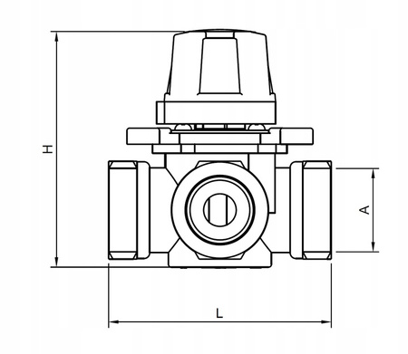 ZAWÓR MIESZAJĄCY 3 DROGOWY TRÓJDROŻNY DN20 3/4" 3/4 CALA