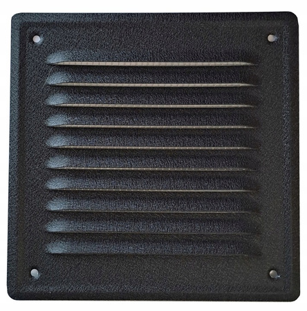 KRATKA WENTYLACYJNA ZEWNĘTRZNA 14x14 Kominowa Metalowa Na Komin CZARNA MAT