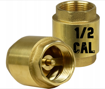 ZAWÓR ZWROTNY mosiężny z grzybkiem 1/2 cal MOSIĄDZ