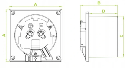 CICHY WENTYLATOR ŁAZIENKOWY 100 SUFITOWY ŚCIENNY 93 m3/h PANEL Biały Połysk 11874595395