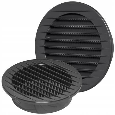 Zestaw wentylacyjny przez ścianę 125mm kratka Nawiewnik Ścienny 