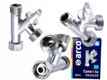 ZAWÓR DO PRALKI BATERII ZMYWARKI 3/8 3/4 3/8 ZAWÓR KĄTOWY PRALKOWY Arco