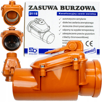 ZASUWA BURZOWA FI 110 KLAPA ZWROTNA ZAWÓR ZWROTNY KLAPOWY KLAPA INSTALACJI