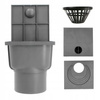 OSADNIK RYNNOWY SZARY DOLNY 110 czyszczak rynny ADAPTER 50 - 110 KOSZYK