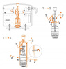 Zestaw Naprawczy Do Spłuczki CERSANIT Zawór Spustowy + Napełniający 1/2 3/8 	17132058359