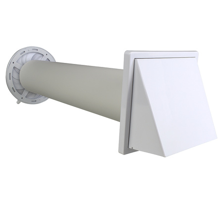 Zestaw wentylacyjny przez ścianę 150mm kratka Nawiewnik Ścienny regulowany