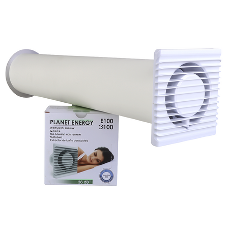 Zestaw wentylacyjny przez ścianę 100 WYWIETRZNIK Ścienny Wentylator Wyciąg