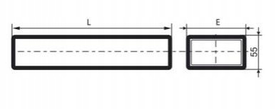 Kanał wentylacyjny płaski 110x55 1m