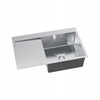 Zlewozmywak jednokomorowy ZLEWOZMYWAK KUCHENNY STALOWY 78x49 cm stal Inox