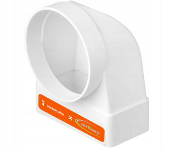 Kolano łącznikowe zmienne 55x110 / śr.100 WENTYLACYJNE PŁASKIE Z OKRĄGŁYM