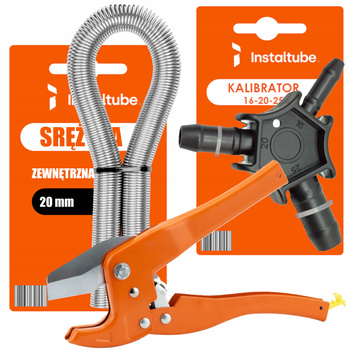 ZESTAW DO RUR PEX NOŻYCE RUR PEX 42mm SPRĘŻYNA PEX 20 ZEWNĘTRZNA KALIBRATOR 16862078284