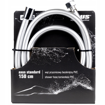 WĄŻ PRYSZNICOWY DO SŁUCHAWKI NATRYSKU BEZSKRĘTNY SOLIDNY 150 cm UNIWERSALNY