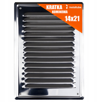 KRATKA WENTYLACYJNA NIERDZEWNA ZEWNĘTRZNA 14x21 Kominowa Metalowa Na Komin