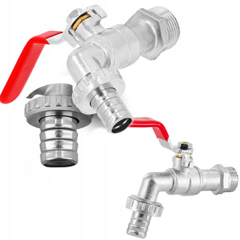 KRAN OGRODOWY KULOWY 1/2 ZAWÓR CZERPALNY Z DŁAWICĄ