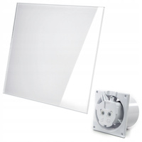 Cichy WENTYLATOR ŁAZIENKOWY Z CZUJNIKIEM WILGOCI 125 CZASOWY Szklany Biały 16521757074