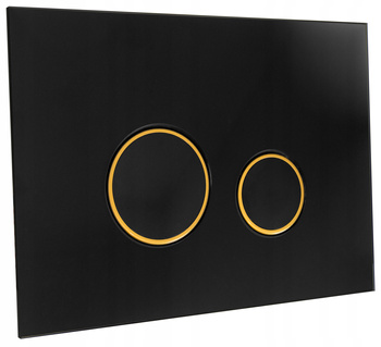 PRZYCISK DO SPŁUCZKI WC Cersanit Aqua Link SZKŁO CZARNY Slim SPŁUKUJĄCY