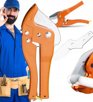 NOŻYCE DO CIĘCIA RUR PEX PP PE PEXALPEX PCV MOCNE OSTRZE STAL MANGANOWA