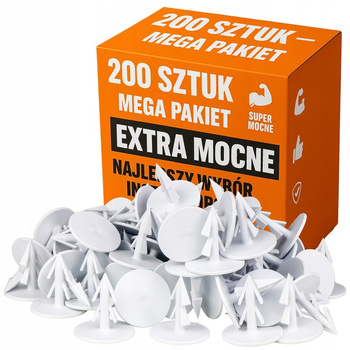 KLIPS DO FOLII PODŁOGOWEJ SPINKI DO PODŁOGÓWKI 200 SZT KLIPSY DO MOCOWANIA