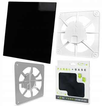 KRATKA WENTYLACYJNA CZARNA DO KANAŁU 50-130 PANEL PLEXI 17x17 Czarny Połysk 13562375802