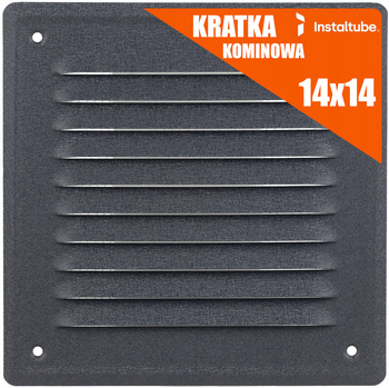 KRATKA WENTYLACYJNA ZEWNĘTRZNA 14x14 Kominowa Metalowa GRAFIT MAT Na Komin