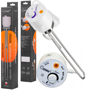 GRZAŁKA DO BOJLERA Z TERMOSTATEM 2kW 2000W 6/4'' ELEMENT GRZEJNY Z MIEDZI
