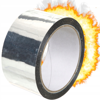 Taśma aluminiowa samoprzylepna kominkowa 350'C 50m Wysokotemperaturowa