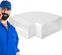 KOLANO POZIOME PŁASKIE 220x55 KOLANO WENTYLACYJNE