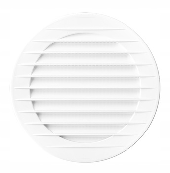 KRATKA WENTYLACYJNA OKRĄGŁA BIAŁA Kratka Wentylacyjna z Siatką fi 60 mm