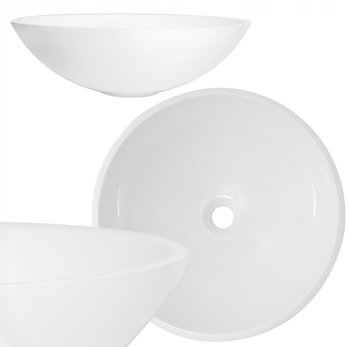 UMYWALKA NABLATOWA OKRĄGŁA MARMUR SYNTETYCZNY OCHRONNA POWŁOKA ŻELKOTOWA