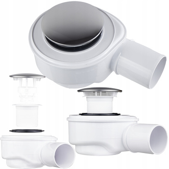 SYFON BRODZIKOWY do BRODZIKA fi50 CZYSZCZONY OD GÓRY DUŻY PRZEPŁYW KOSZYK