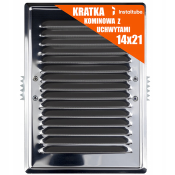 KRATKA WENTYLACYJNA NIERDZEWNA ZEWNĘTRZNA 14x21 Kominowa Metalowa Z ŁAPKAMI