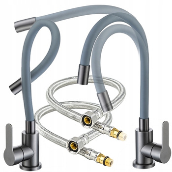 BATERIA KUCHENNA ELASTYCZNA WYLEWKA SZARA Z ELASTYCZNĄ WYLEWKĄ STOJĄCA