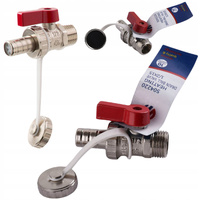 ZAWÓR KULOWY SPUSTOWY 1/2 cala DO INSTALACJI ze spustem i odpowietrznikiem