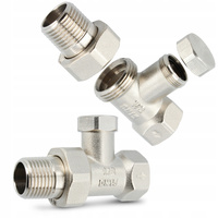 ZAWÓR GRZEJNIKOWY PROSTY ODCINAJĄCY 1/2" POWROTNY NIKLOWANY DO GRZEJNIKA