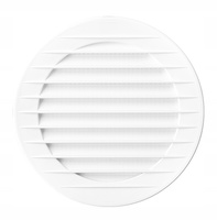 KRATKA WENTYLACYJNA OKRĄGŁA BIAŁA Kratka Wentylacyjna z Siatką fi 120 mm