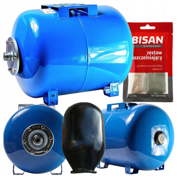 NACZYNIE PRZEPONOWE ZBIORNIK HYDROFOROWY 50L STAL MEMBRANA ZESTAW MONTAŻOWY 16504306483