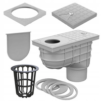 OSADNIK RYNNOWY CZYSZCZAK RYNNY Szary ODPŁYW Uniwersalny 110mm z Koszykiem