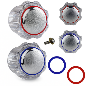 Pokrętło do baterii Primula przeźroczyste 1/2" 15 frezów zimna ciepła woda