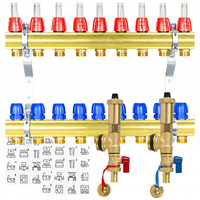 ROZDZIELACZ DO PODŁOGÓWKI 9 OGRZEWANIA PODŁOGOWEGO ZESTAW ODPOWIETRZAJĄCY 17136363965