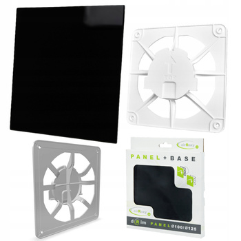 KRATKA WENTYLACYJNA BIAŁA DO KANAŁU 50-130mm PANEL SZKLANY Czarny Połysk 16559891847