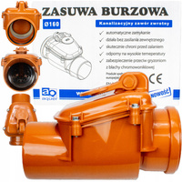 ZASUWA BURZOWA FI 160 KLAPA ZWROTNA ZAWÓR ZWROTNY KLAPOWY KLAPA INSTALACJI