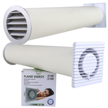 Zestaw wentylacyjny przez ścianę 100 WYWIETRZNIK Ścienny Wentylator Wyciąg